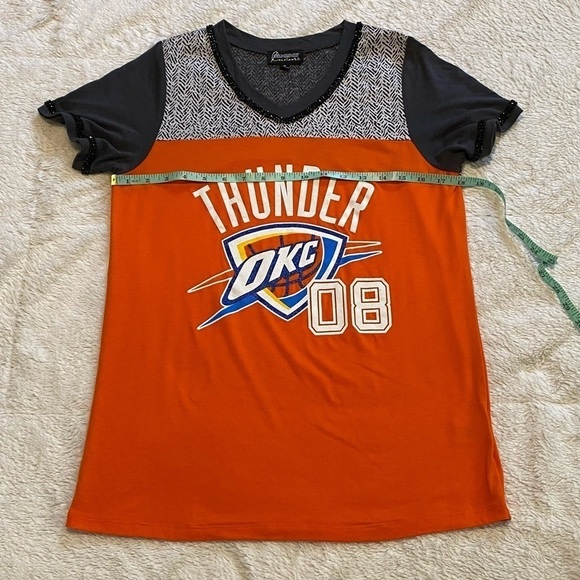 GAMEDAY COUTURE - THUNDER BASKETBALL. MIXED FABRIC - SEQUINS SUPER SOFT B13 - Picture 7 of 11